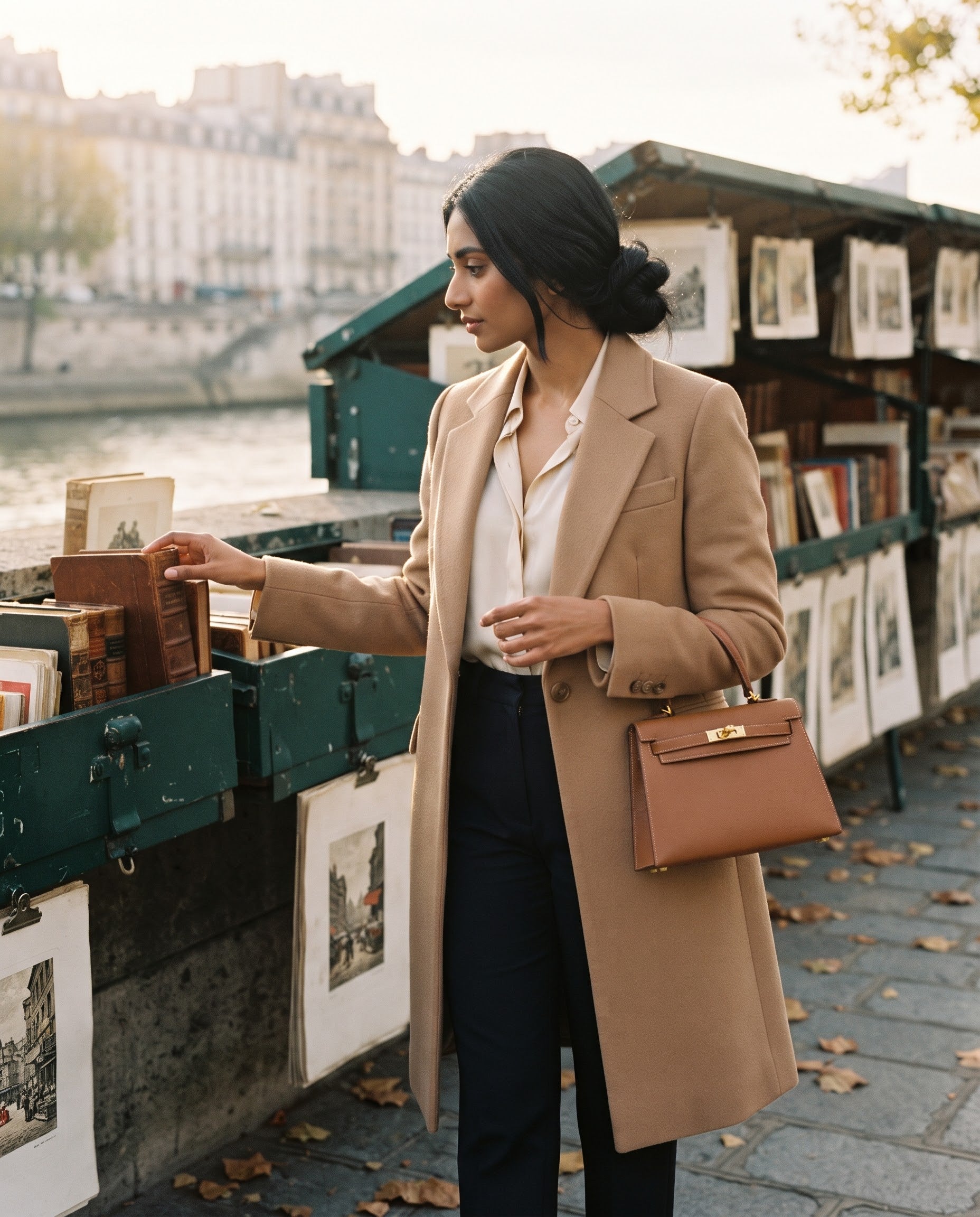 Visuel d'ambiance : le Milano 22 Havana, devant les bouquinistes de Paris